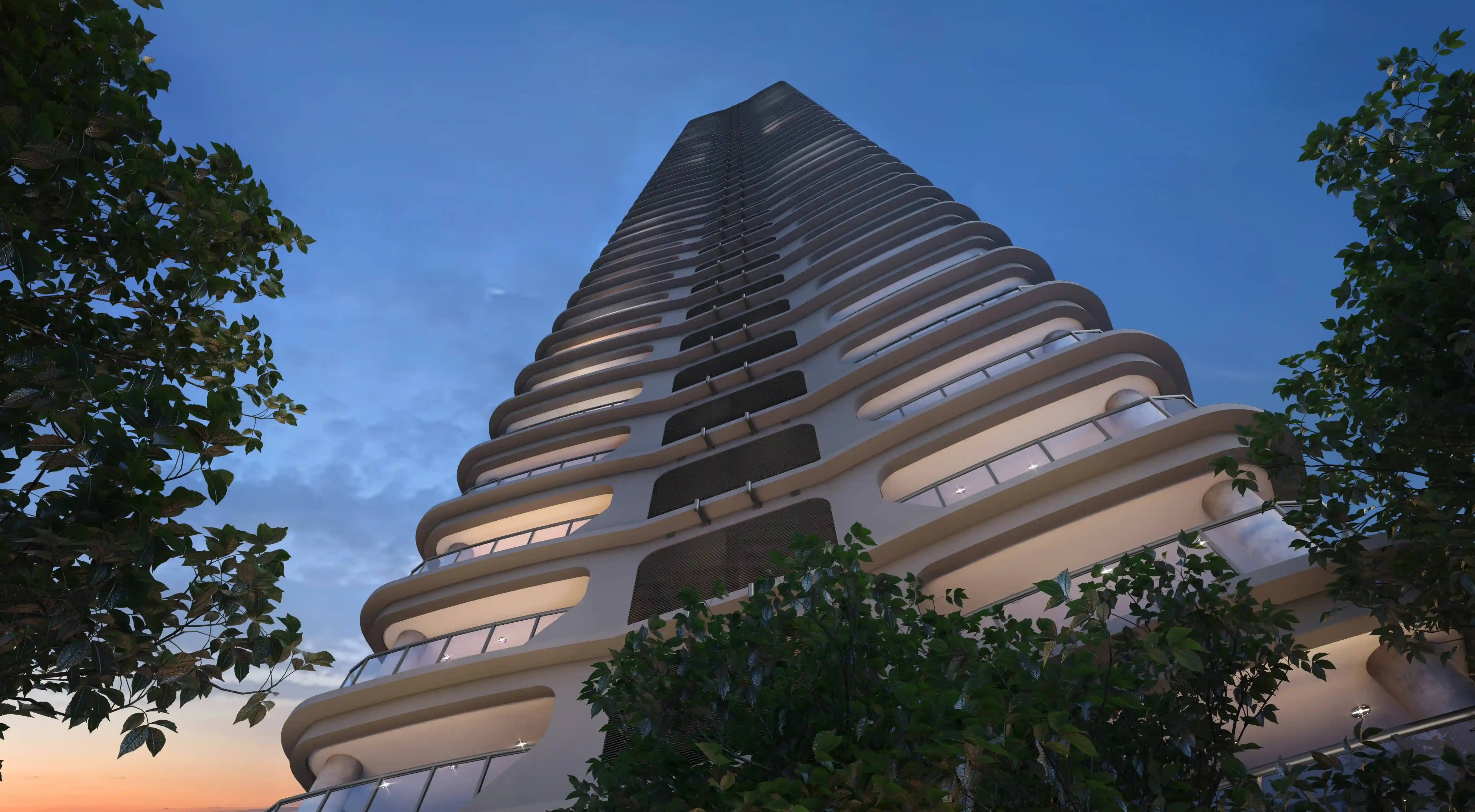 Detalhe da fachada moderna - Square Design Residence